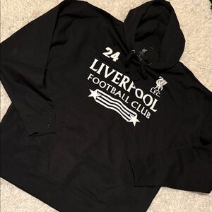 L.F.C Liverpool Black Football Club Hoodie NWT